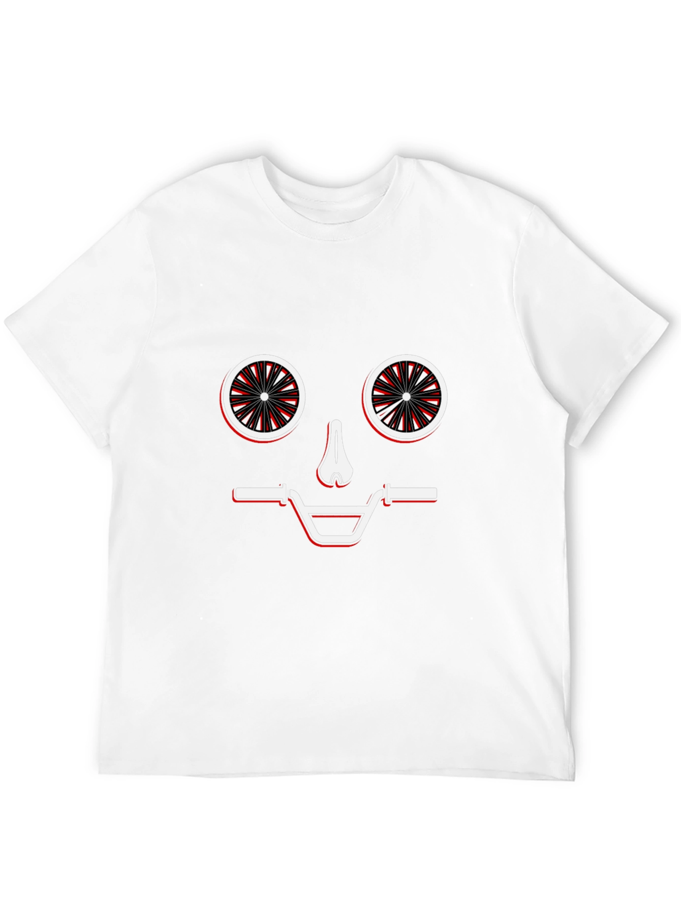 Cool Bike Face Graphic Tee - Black