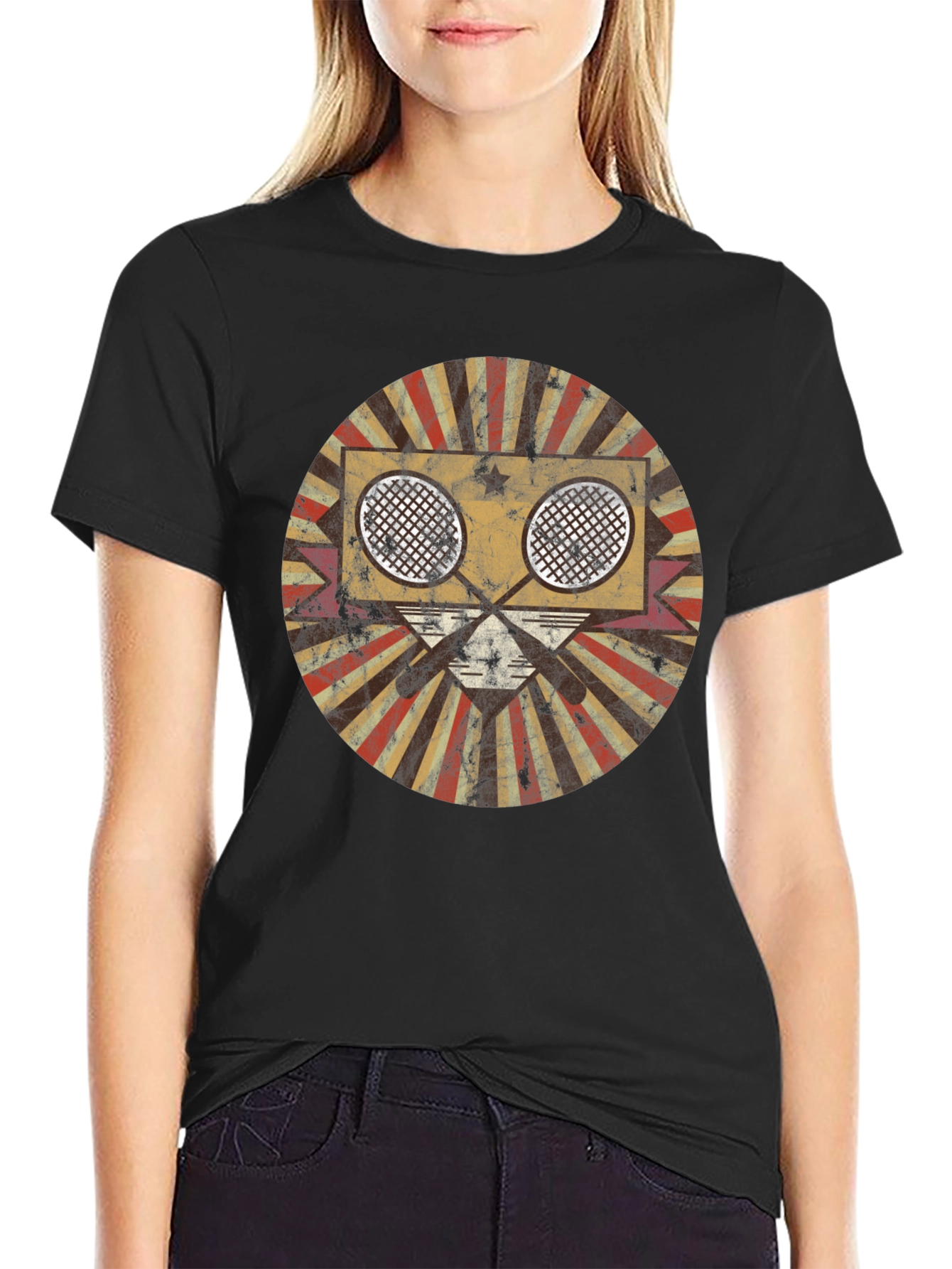 Retro Badminton T-Shirt - Vintage Style Graphic Tee