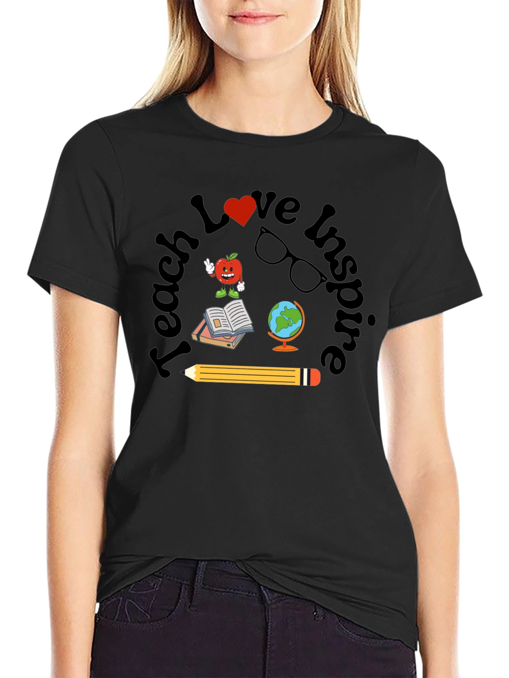 Teach Love Inspire Teacher Graphic T-Shirt