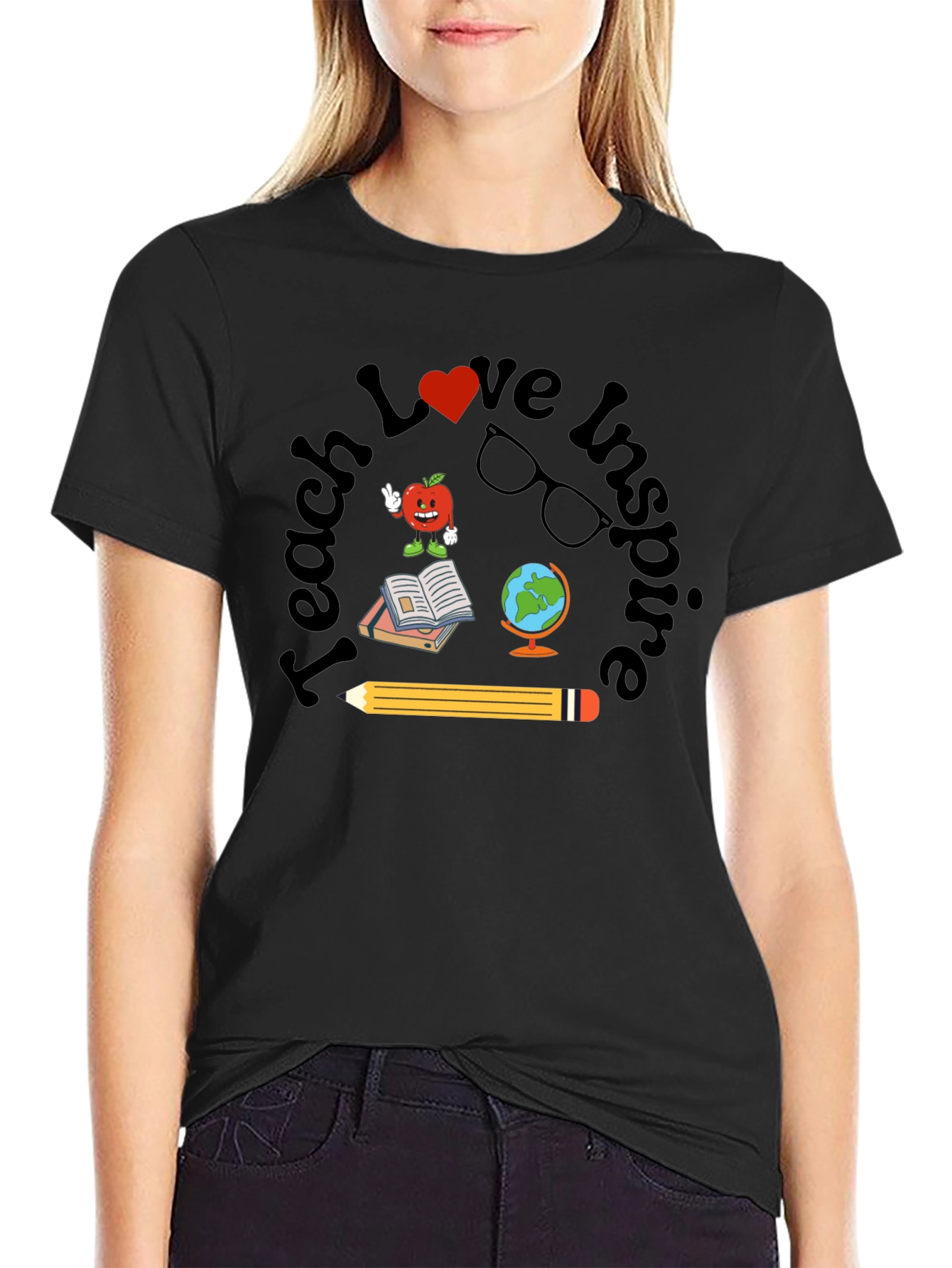 Teach Love Inspire Teacher Graphic T-Shirt