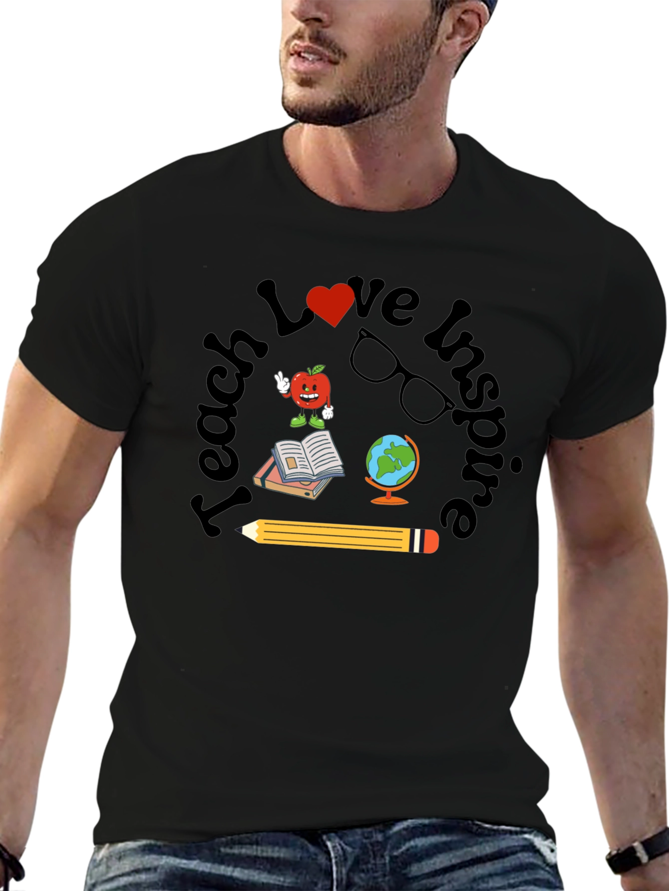 Teach Love Inspire Teacher Graphic T-Shirt