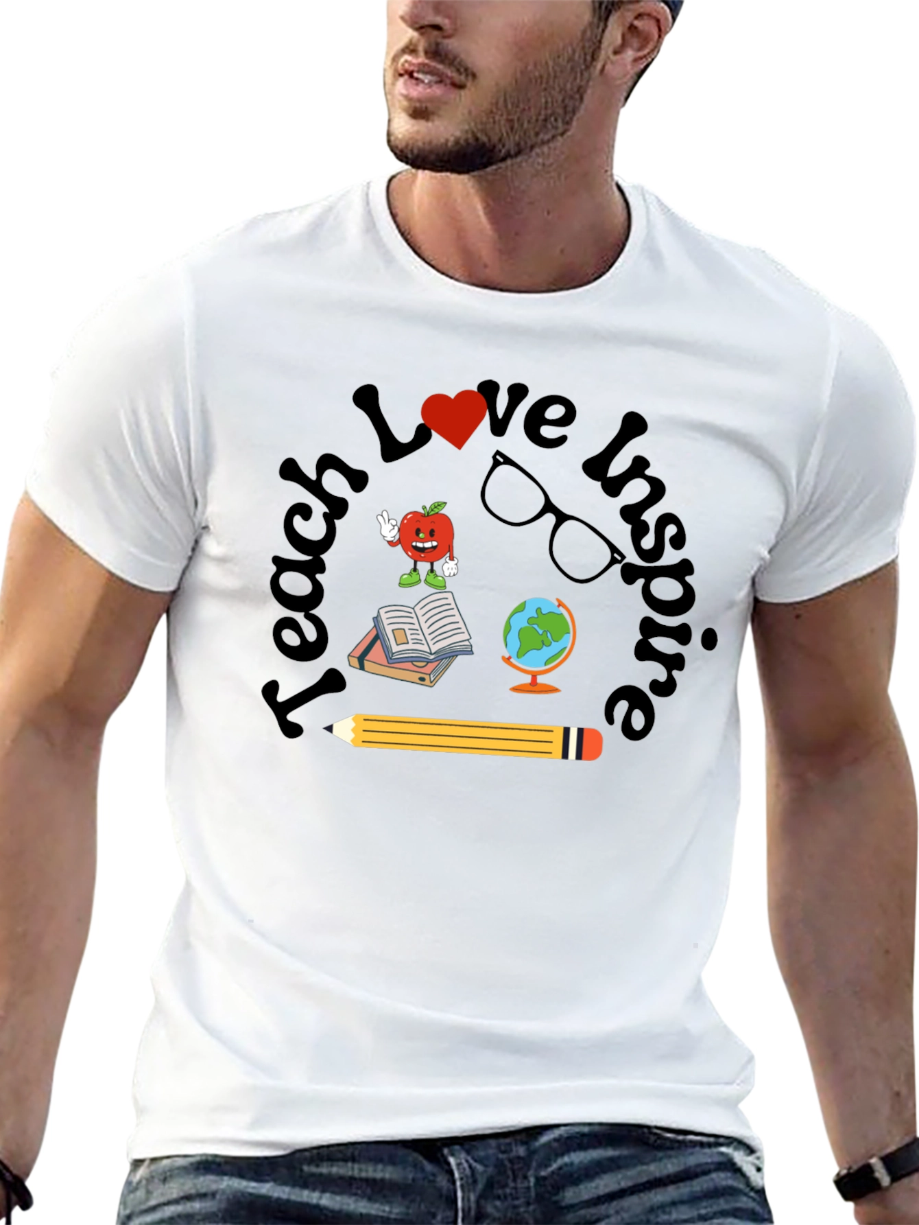 Teach Love Inspire Teacher Graphic T-Shirt