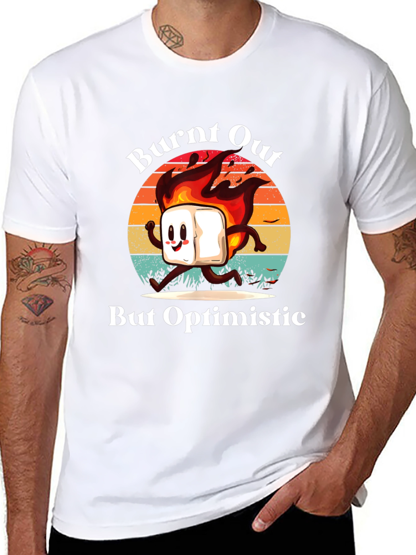 Burnt Out But Optimistic Graphic T-Shirt