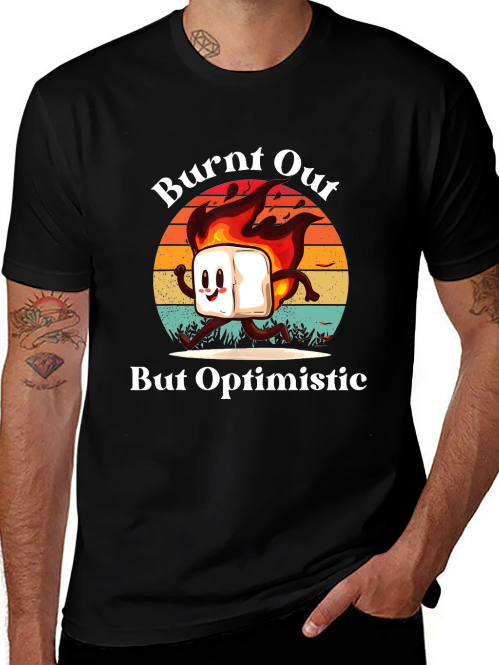 Burnt Out But Optimistic Graphic T-Shirt