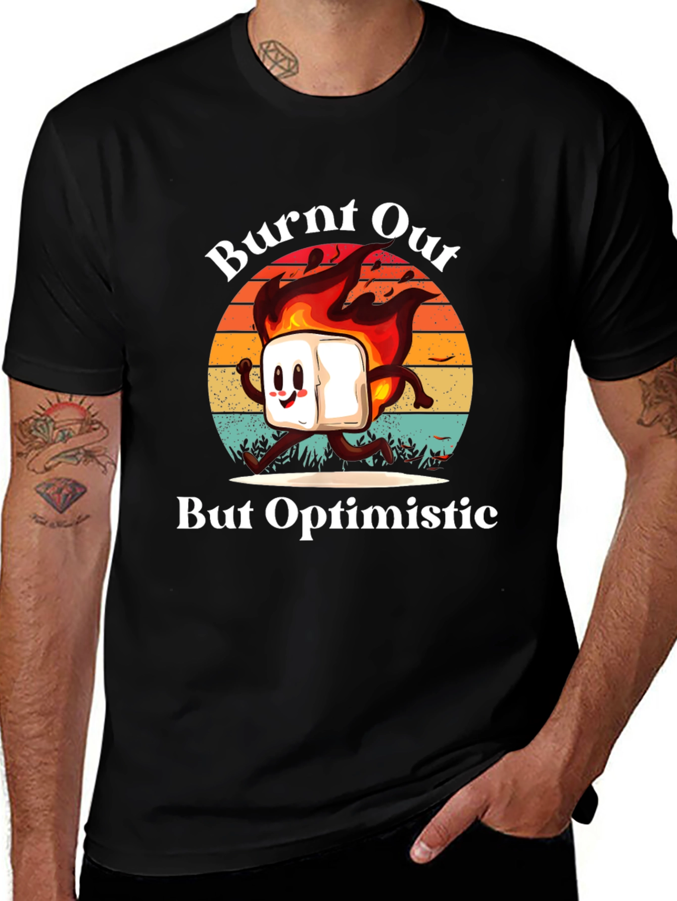 Burnt Out But Optimistic Graphic T-Shirt