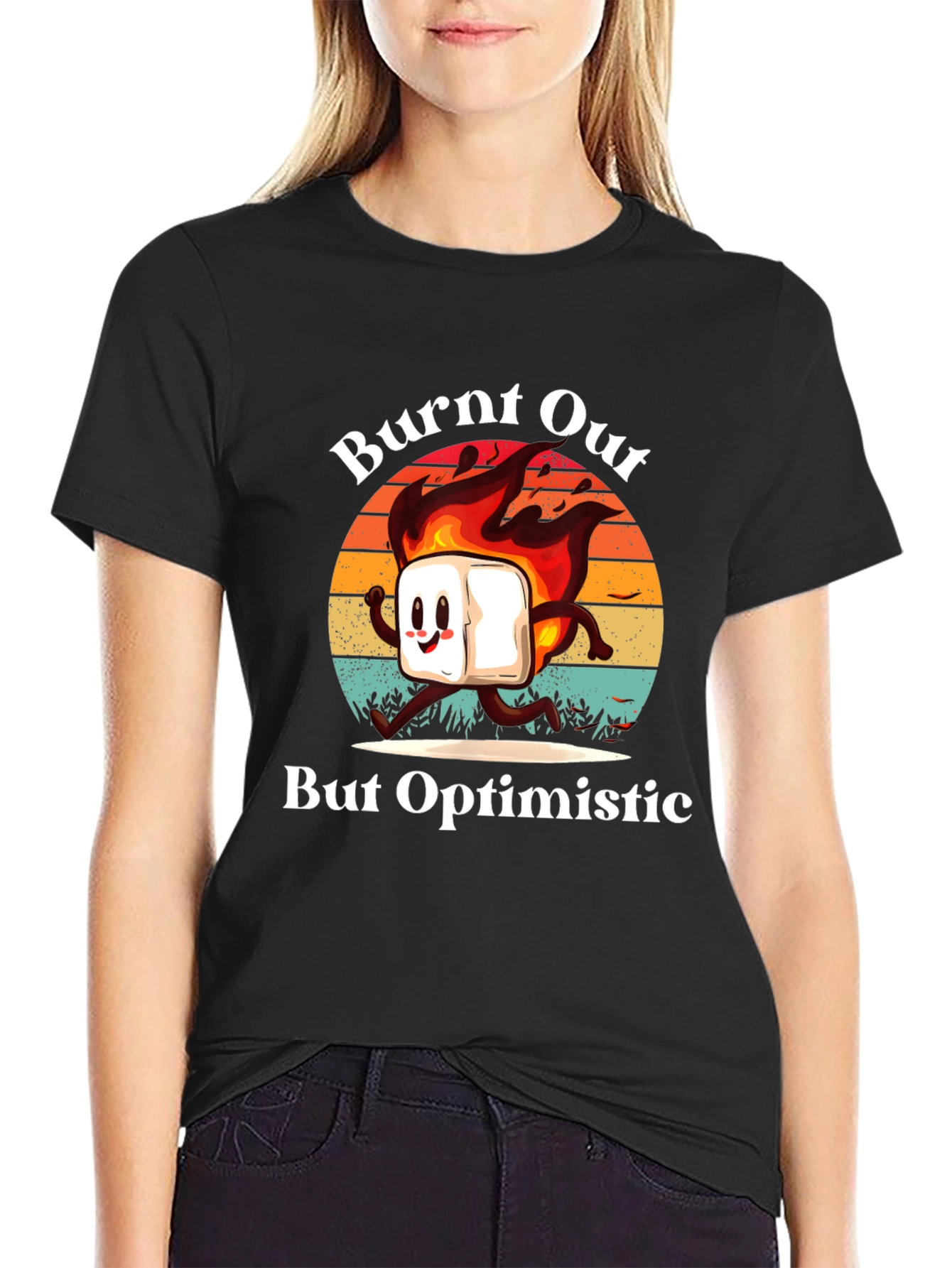 Burnt Out But Optimistic Graphic T-Shirt