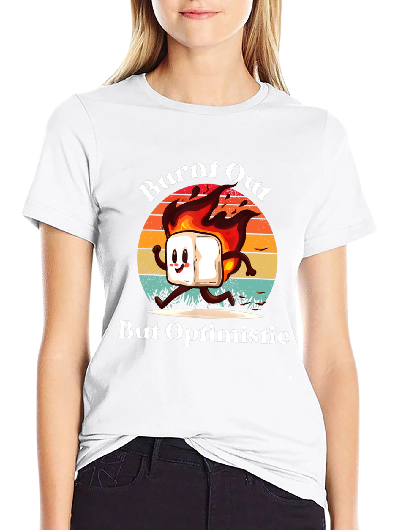 Burnt Out But Optimistic Graphic T-Shirt