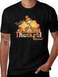 Grateful Thankful Blessed Turkey Thanksgiving T-Shirt