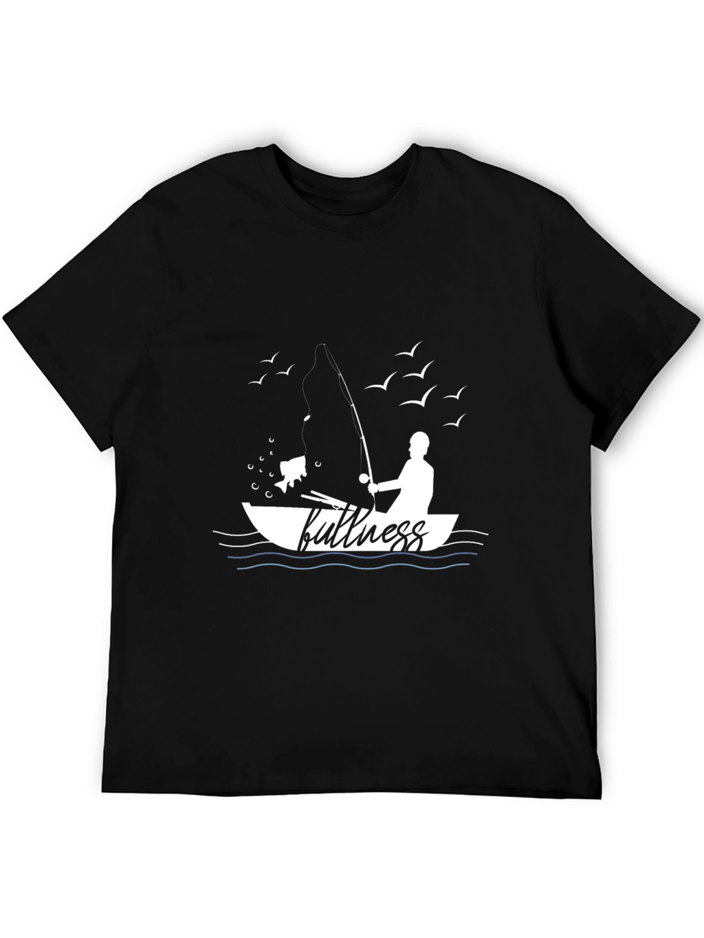 Fishing Fullness Black Graphic Tee