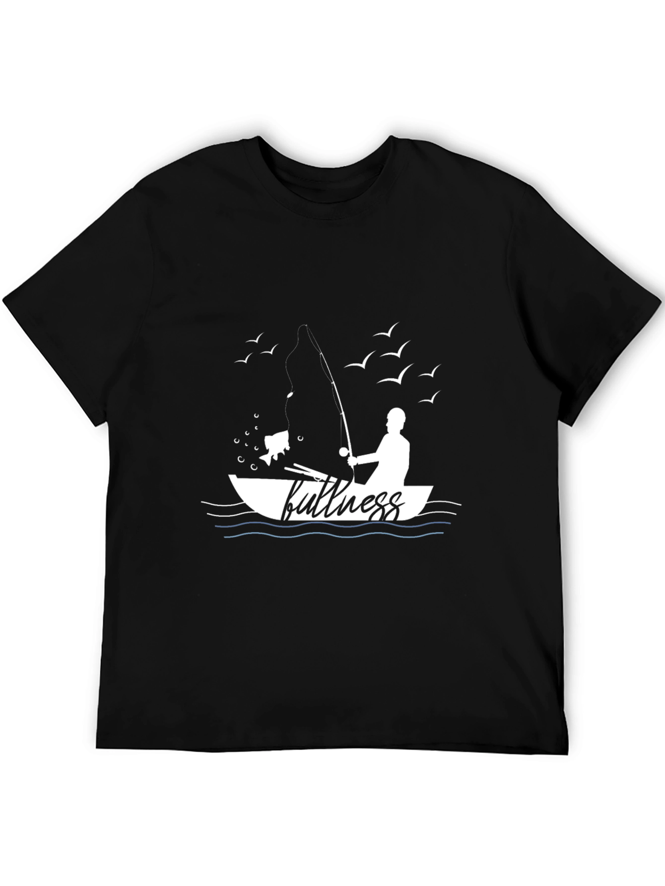 Fishing Fullness Black Graphic Tee