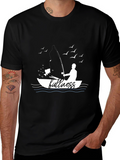 Fishing Fullness Black Graphic Tee