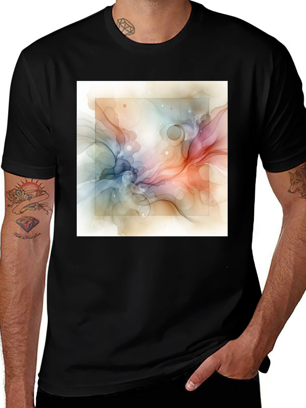 Abstract Art Graphic T-Shirt - Modern Style