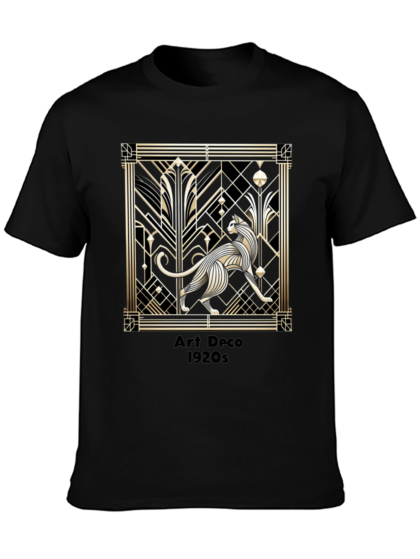 Art Deco Cat T-Shirt