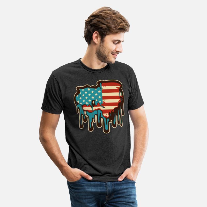 Melting Old America Flag