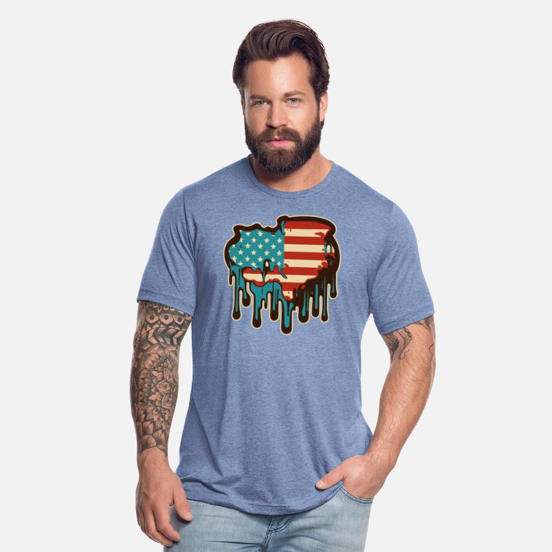 Melting Old America Flag