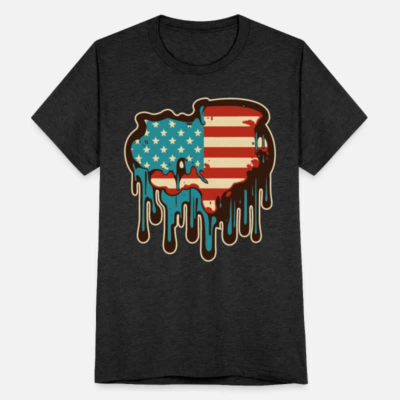 Melting Old America Flag
