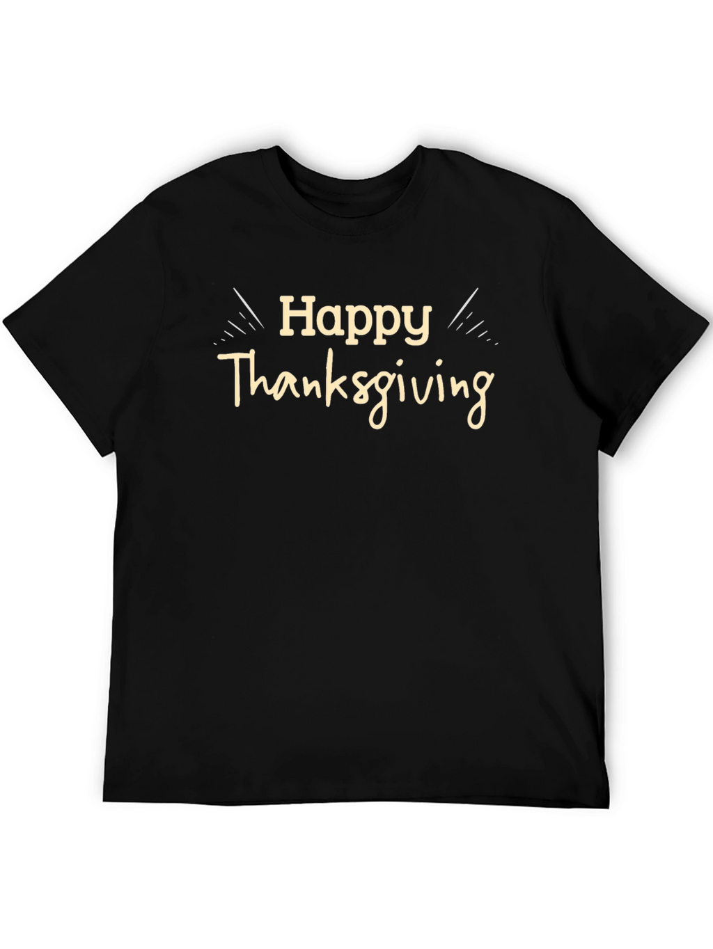 Happy Thanksgiving Black T-Shirt