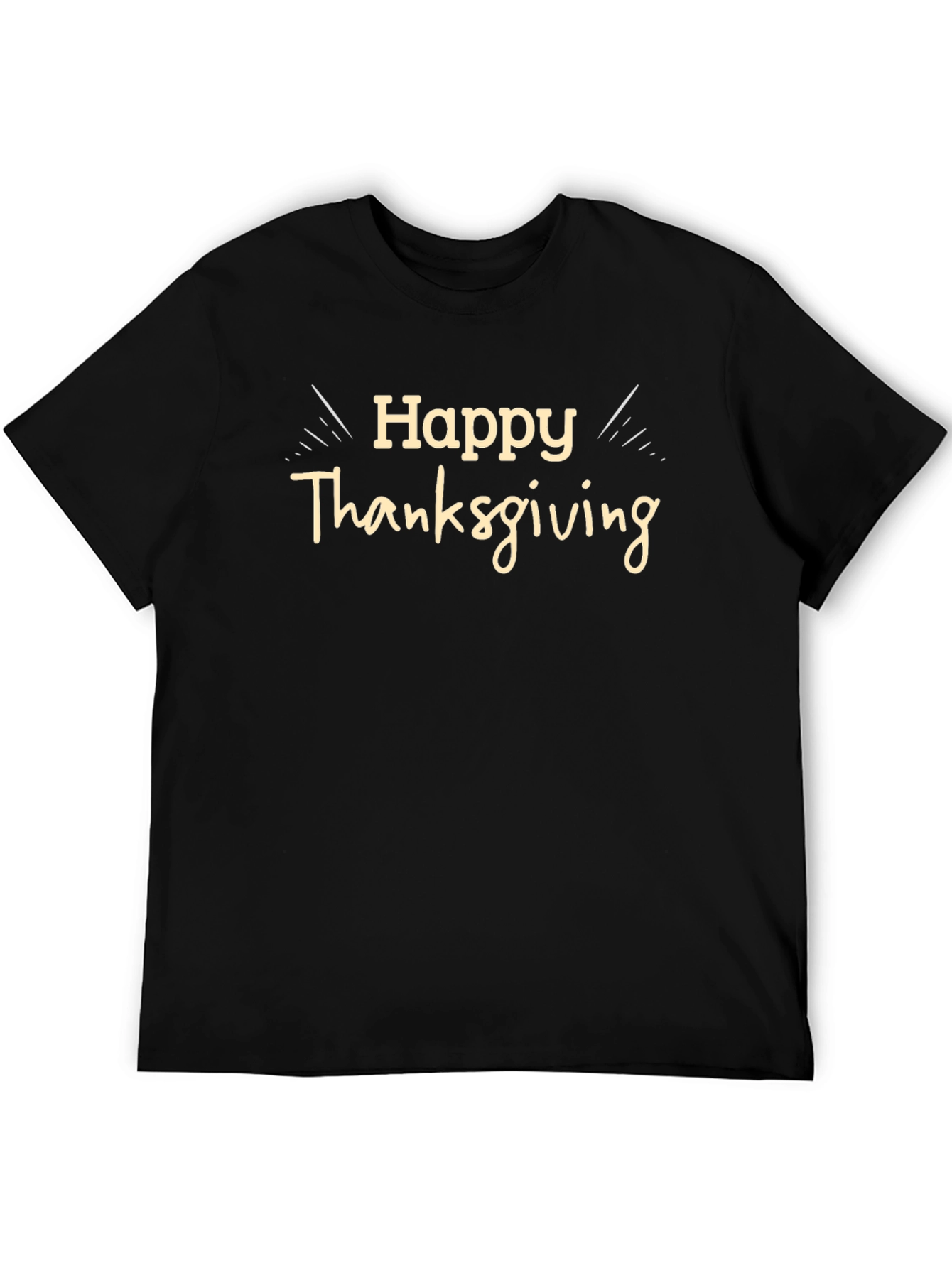 Happy Thanksgiving Black T-Shirt