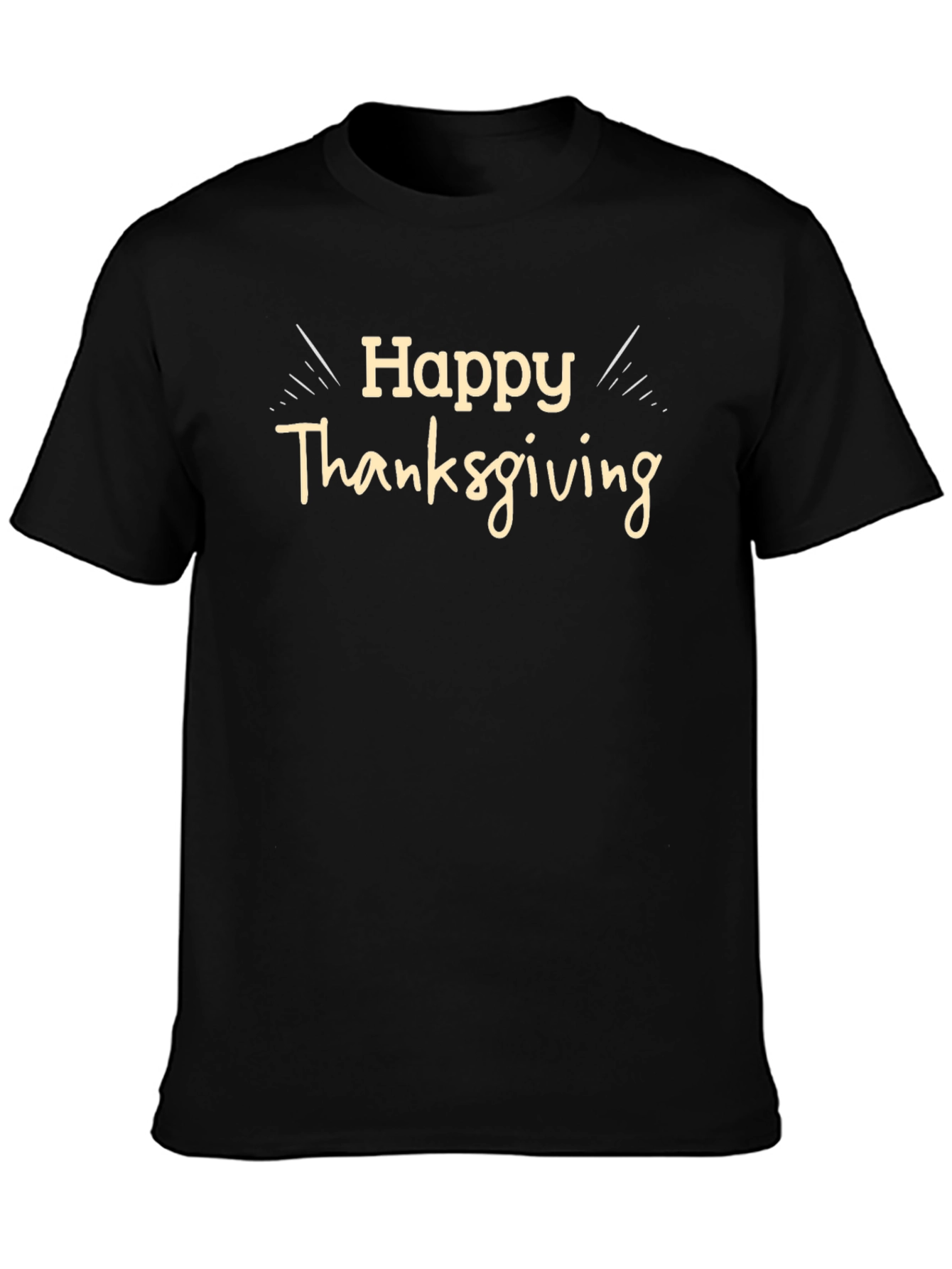 Happy Thanksgiving Black T-Shirt