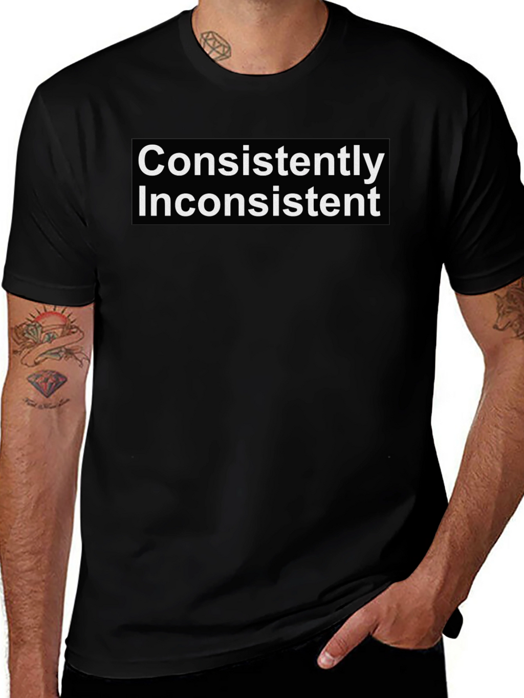 Consistently Inconsistent Graphic Tee - Black