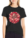 Lion in Clouds Graphic Black T-Shirt