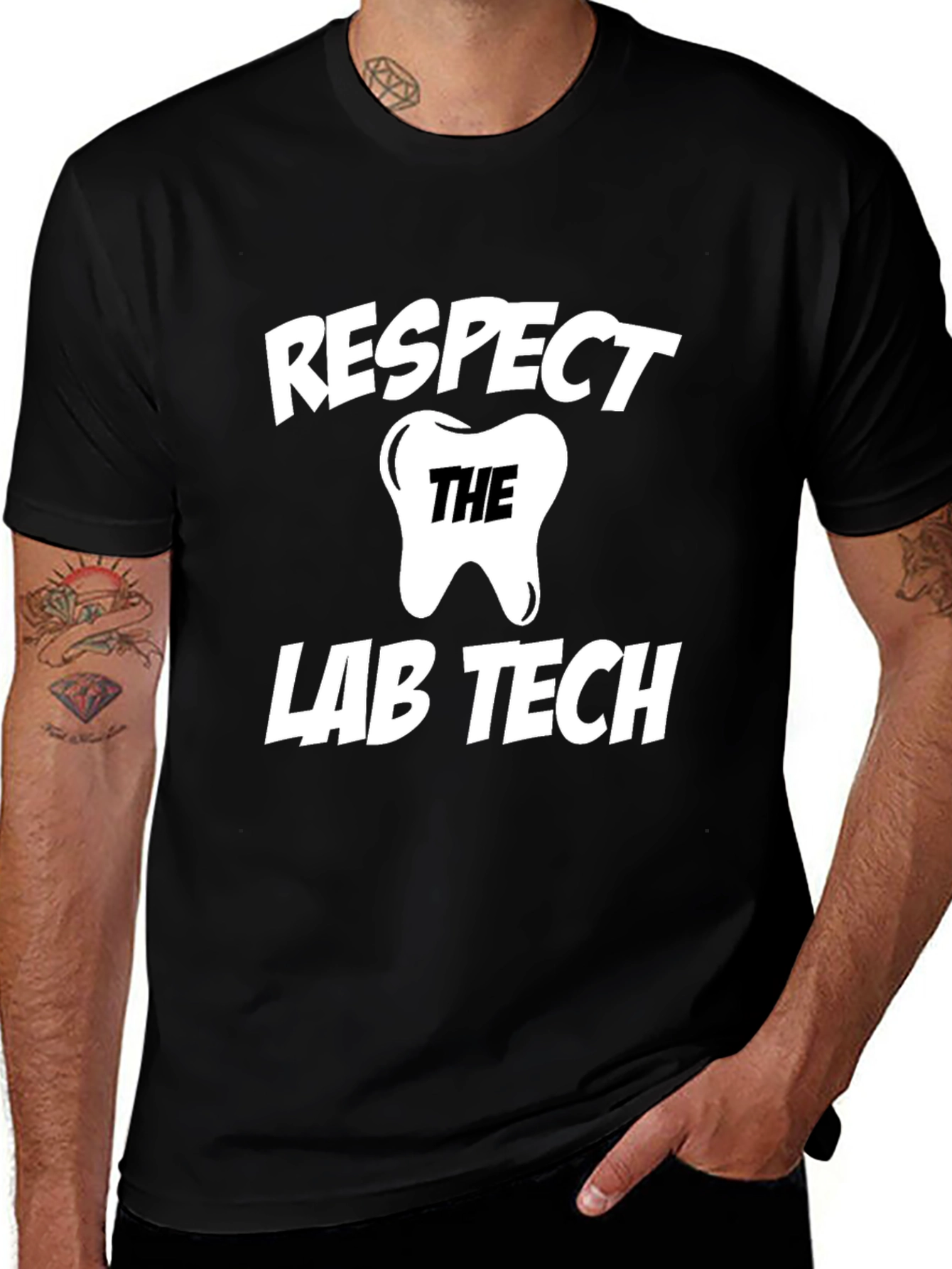 Respect Lab Tech T-Shirt - Dental Assistant Gift