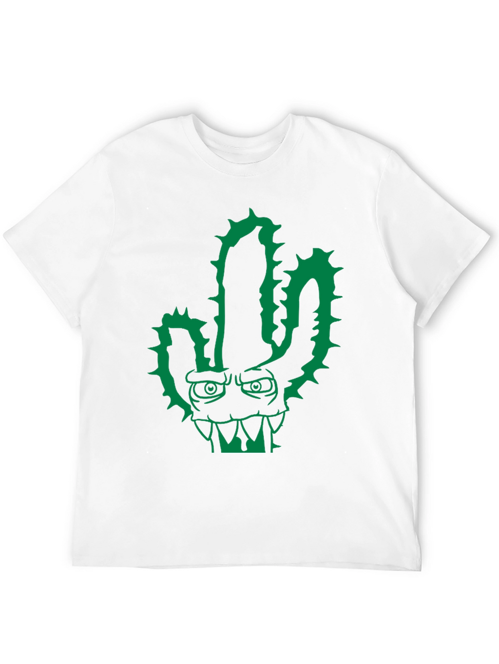 Cool Cactus Monster Graphic Black T-Shirt