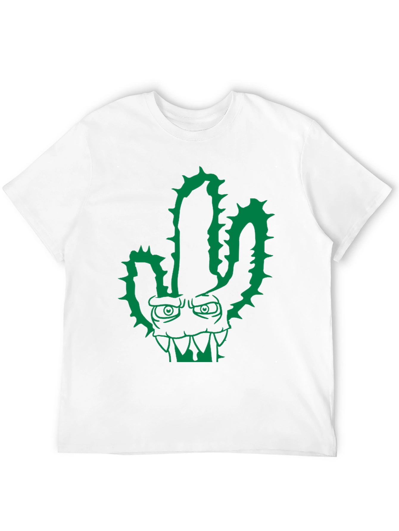 Cool Cactus Monster Graphic Black T-Shirt
