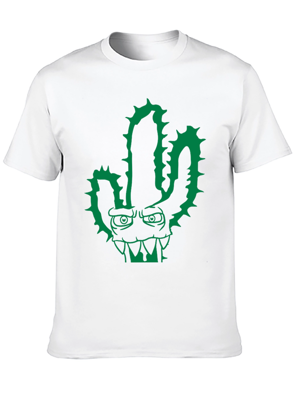 Cool Cactus Monster Graphic Black T-Shirt
