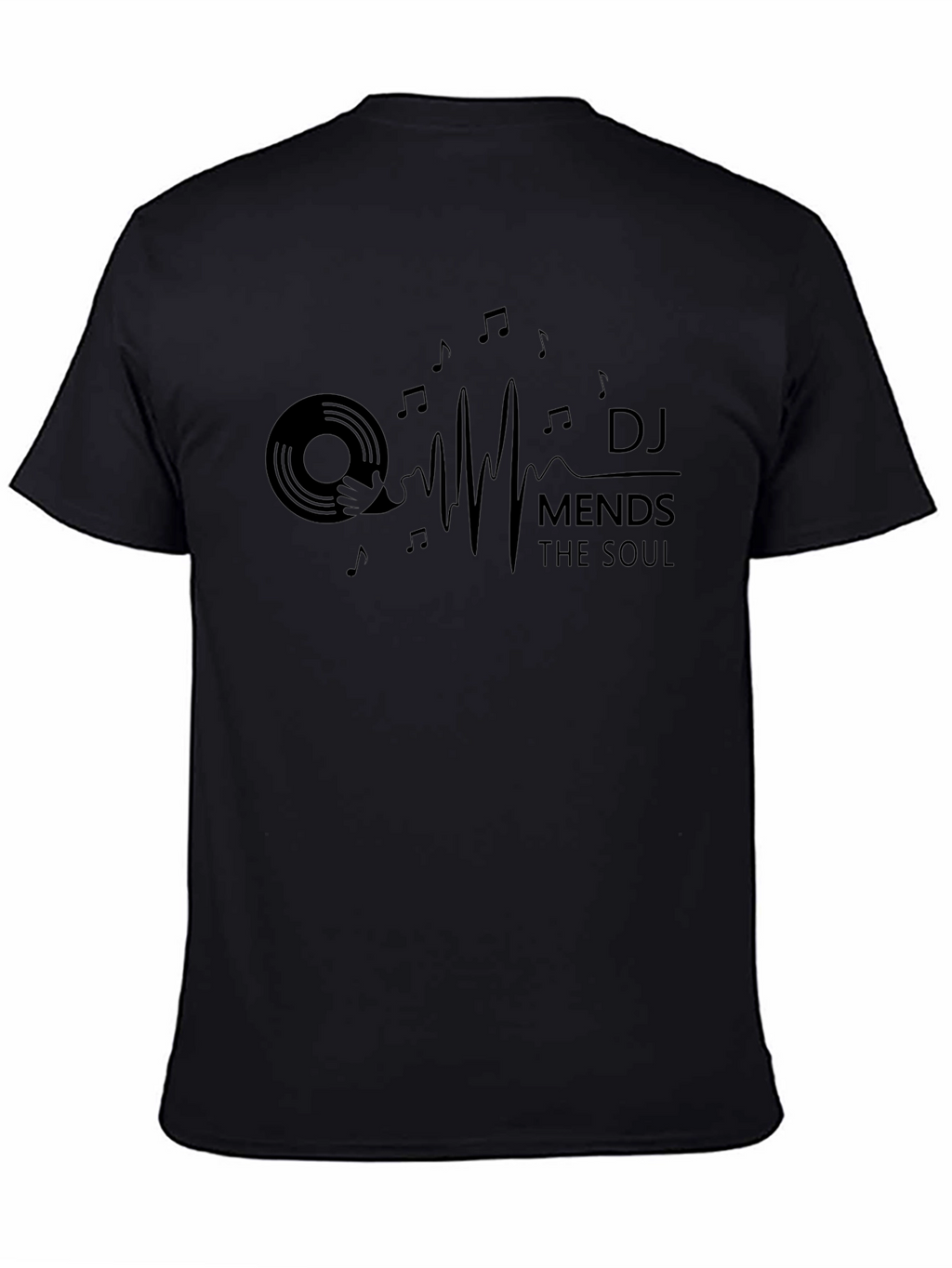 DJ Mends the Soul Black Graphic Tee
