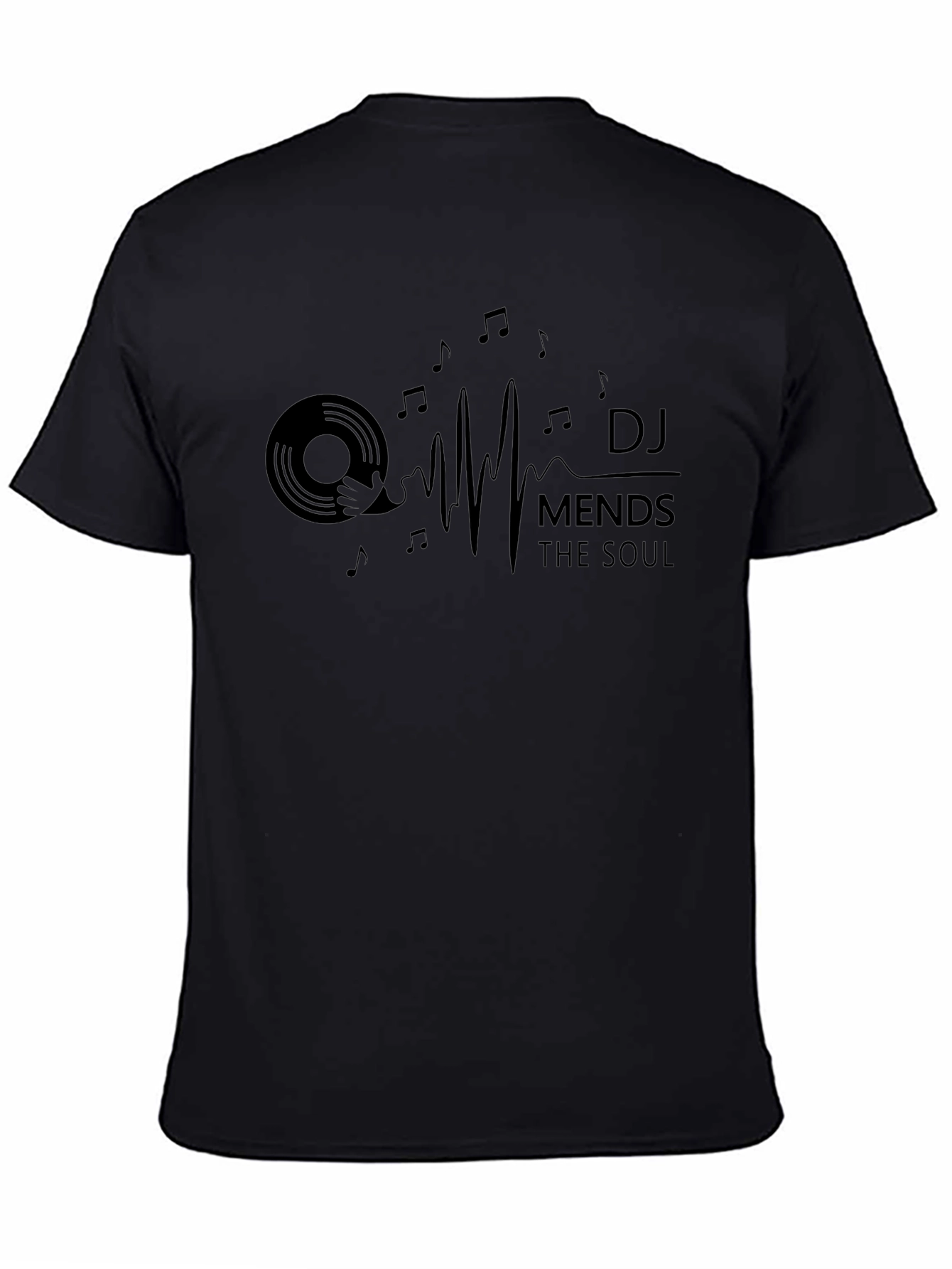 DJ Mends the Soul Black Graphic Tee