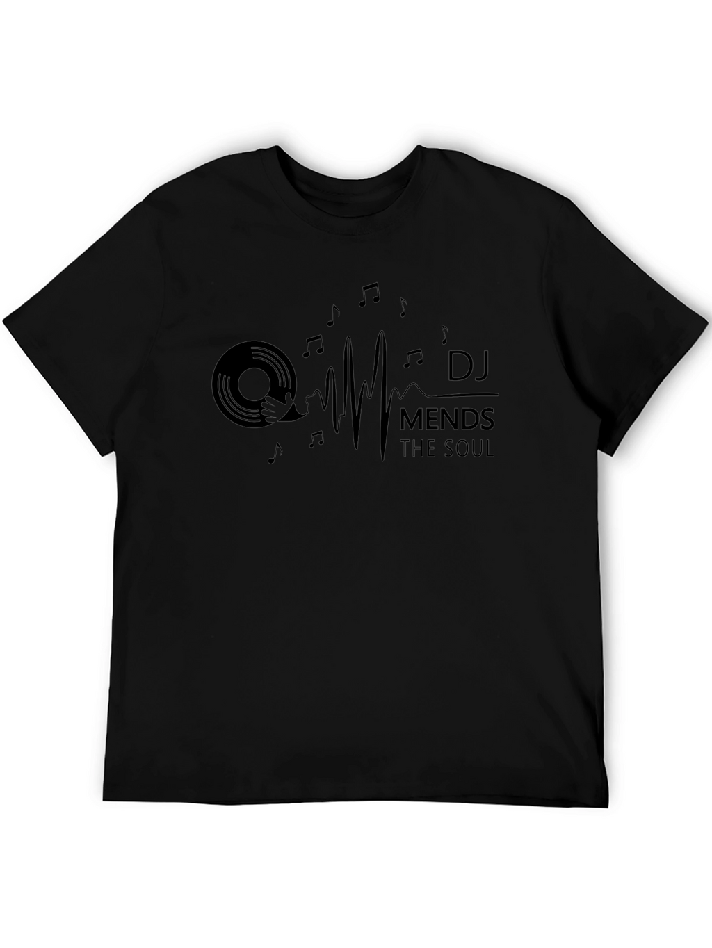 DJ Mends the Soul Black Graphic Tee