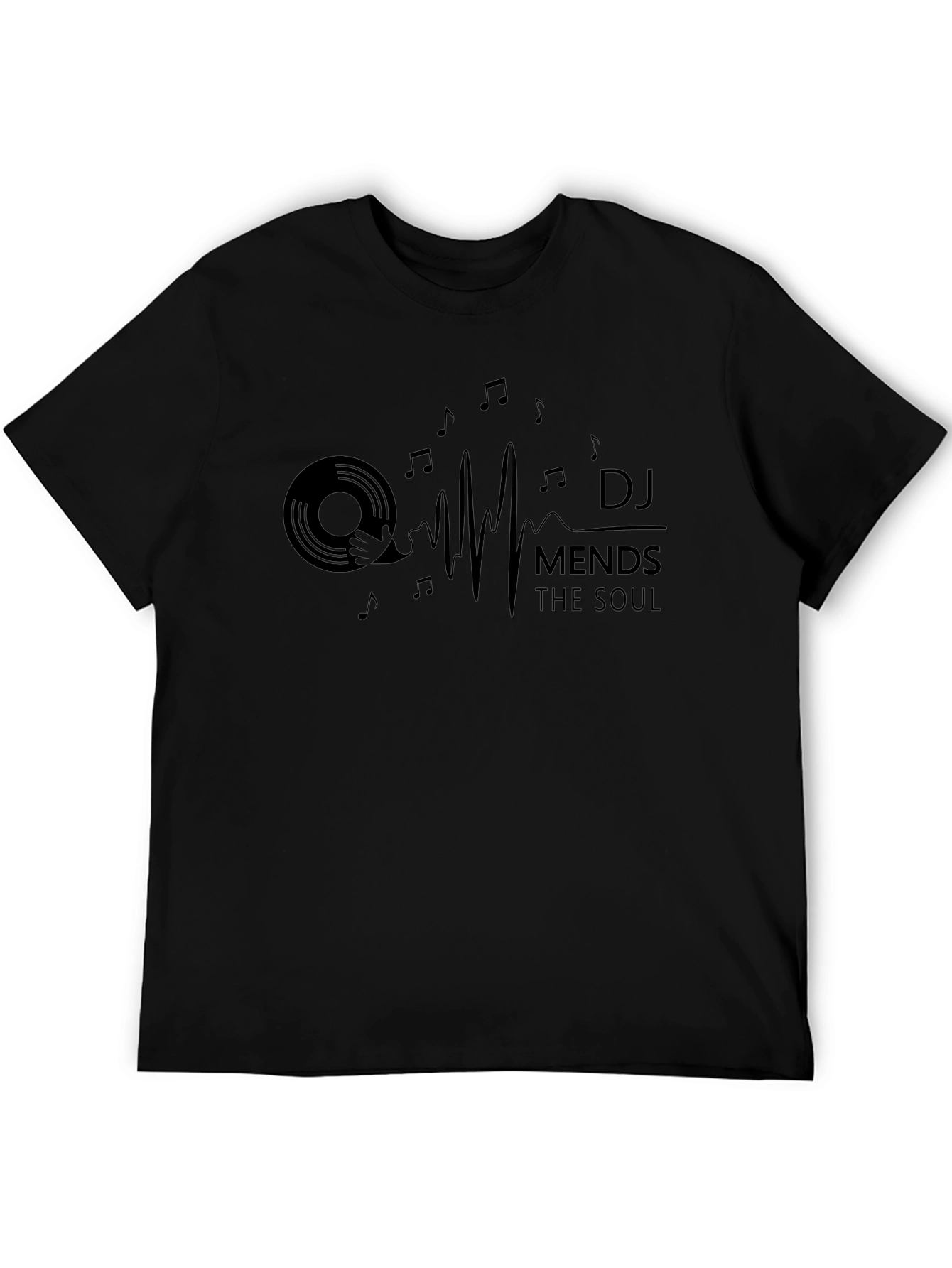 DJ Mends the Soul Black Graphic Tee