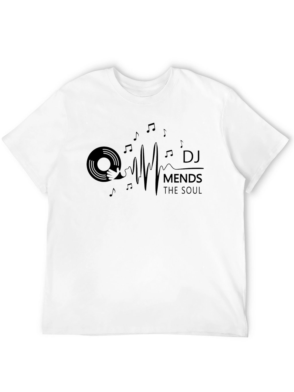 DJ Mends the Soul Black Graphic Tee