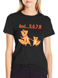 Funny Foxes T-Shirt - And...5678 Dance Counting Tee