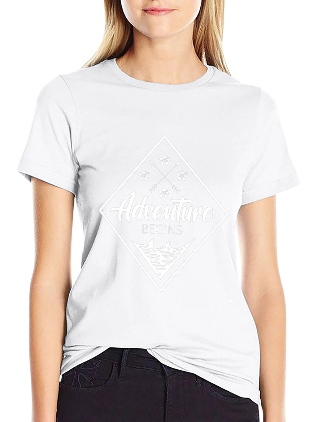 Adventure Begins Graphic Tee - Black