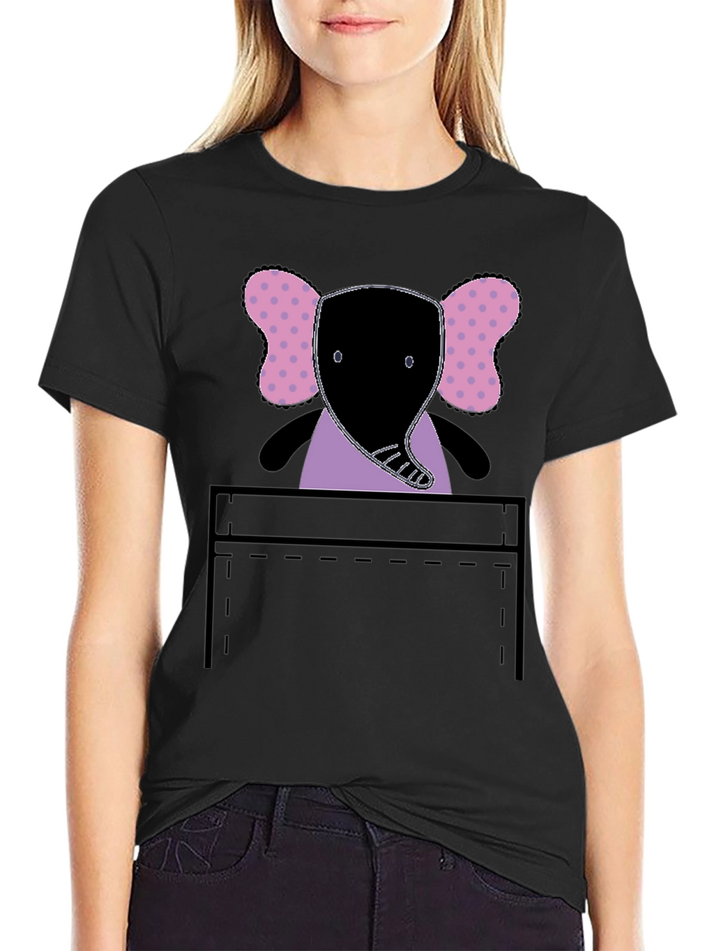 Elephant Pocket Graphic Tee - Fun and Playful!