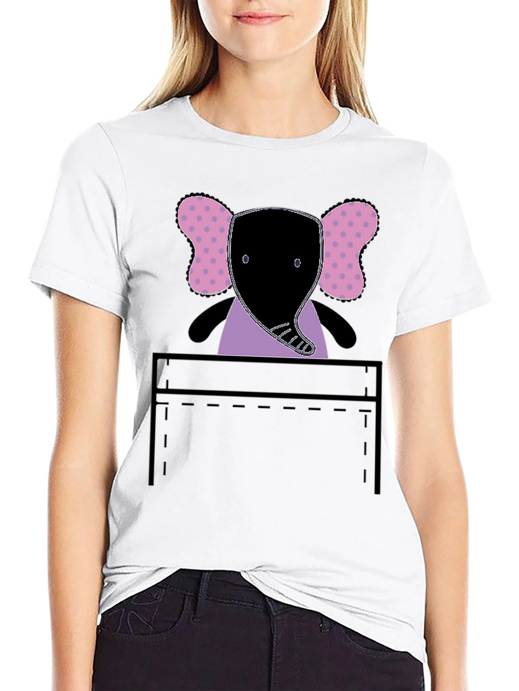Elephant Pocket Graphic Tee - Fun and Playful!