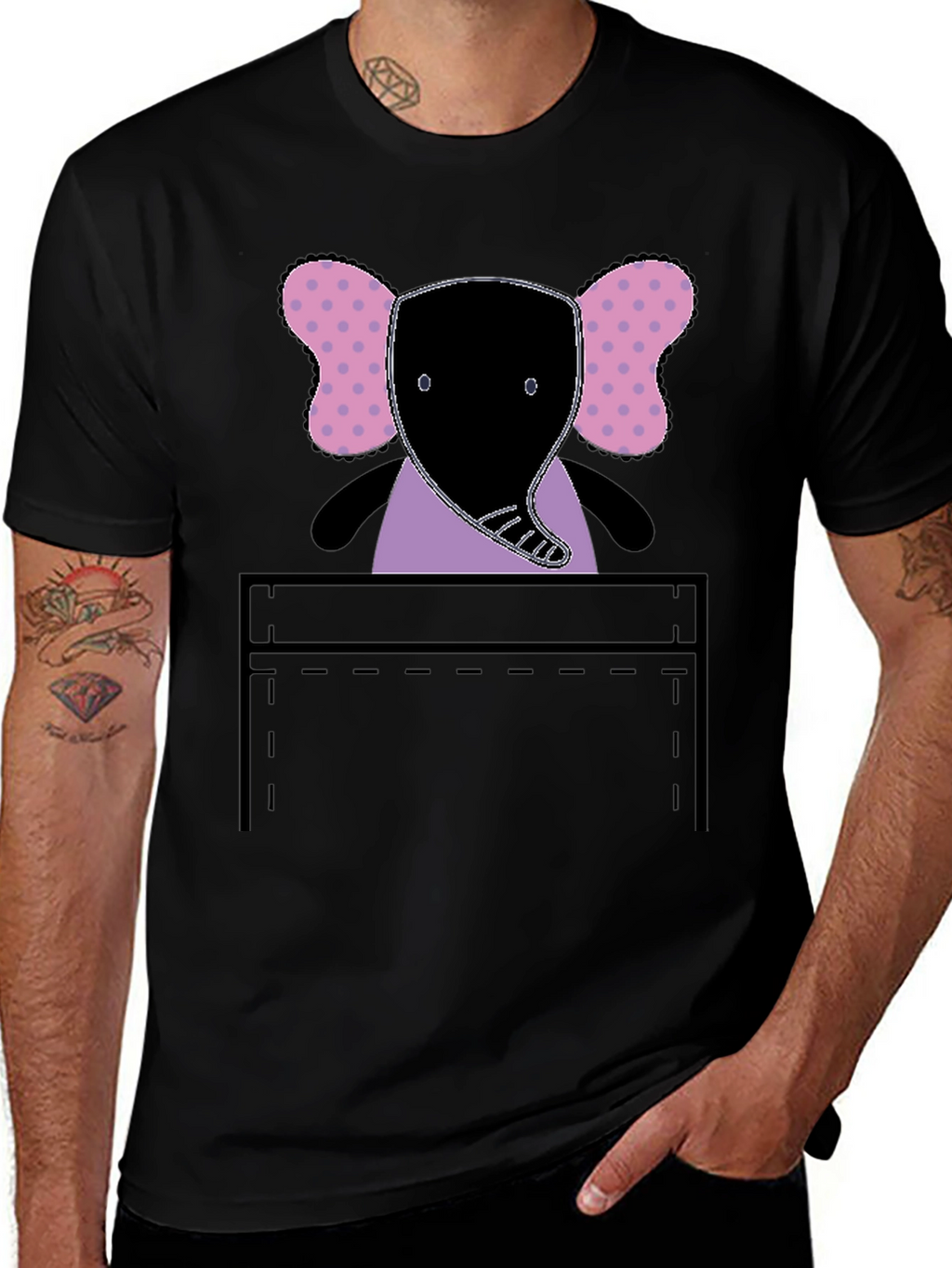 Elephant Pocket Graphic Tee - Fun and Playful!
