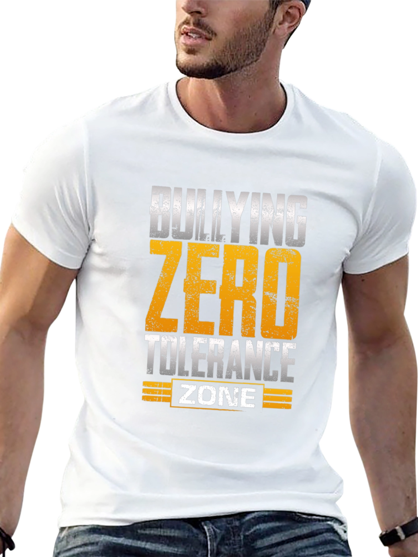 Bullying Zero Tolerance Zone Black T-Shirt