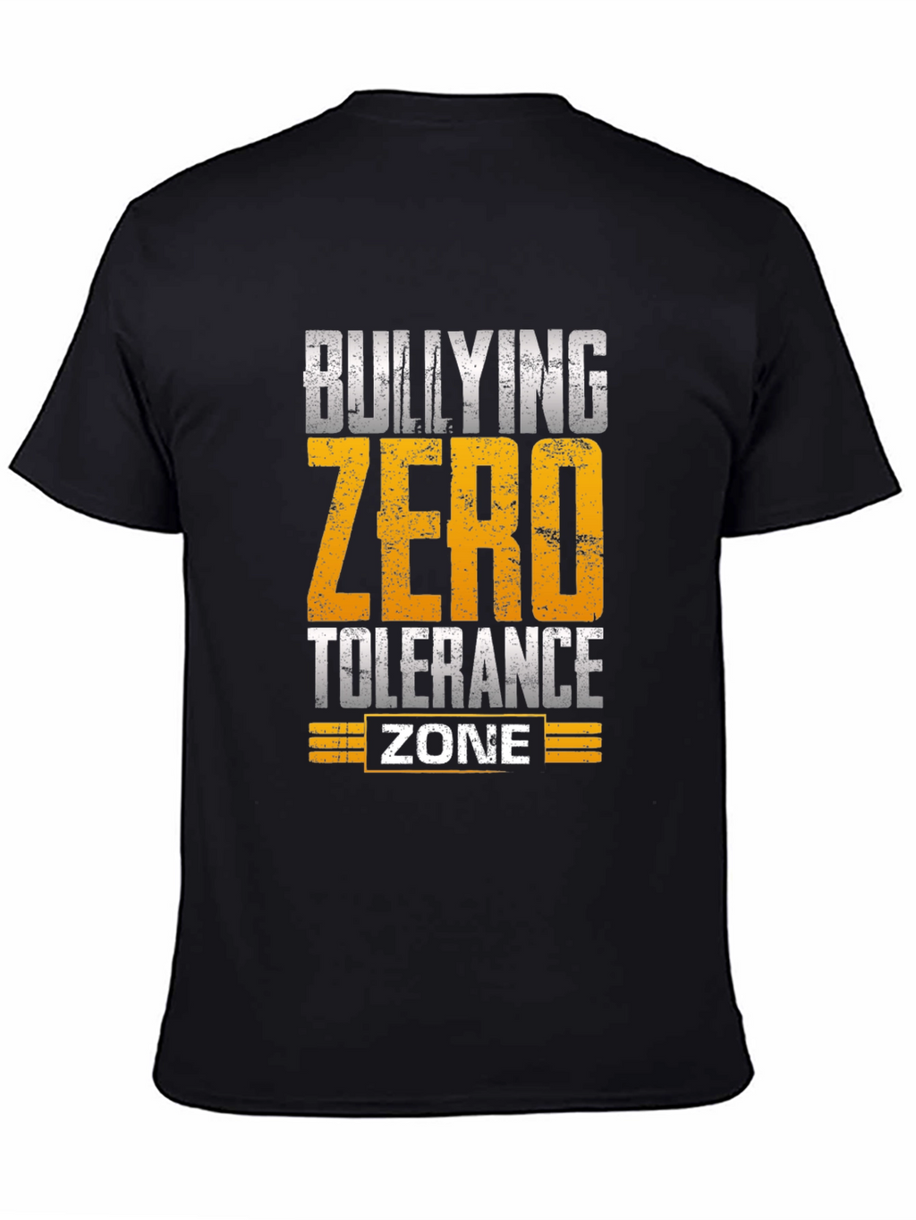 Bullying Zero Tolerance Zone Black T-Shirt