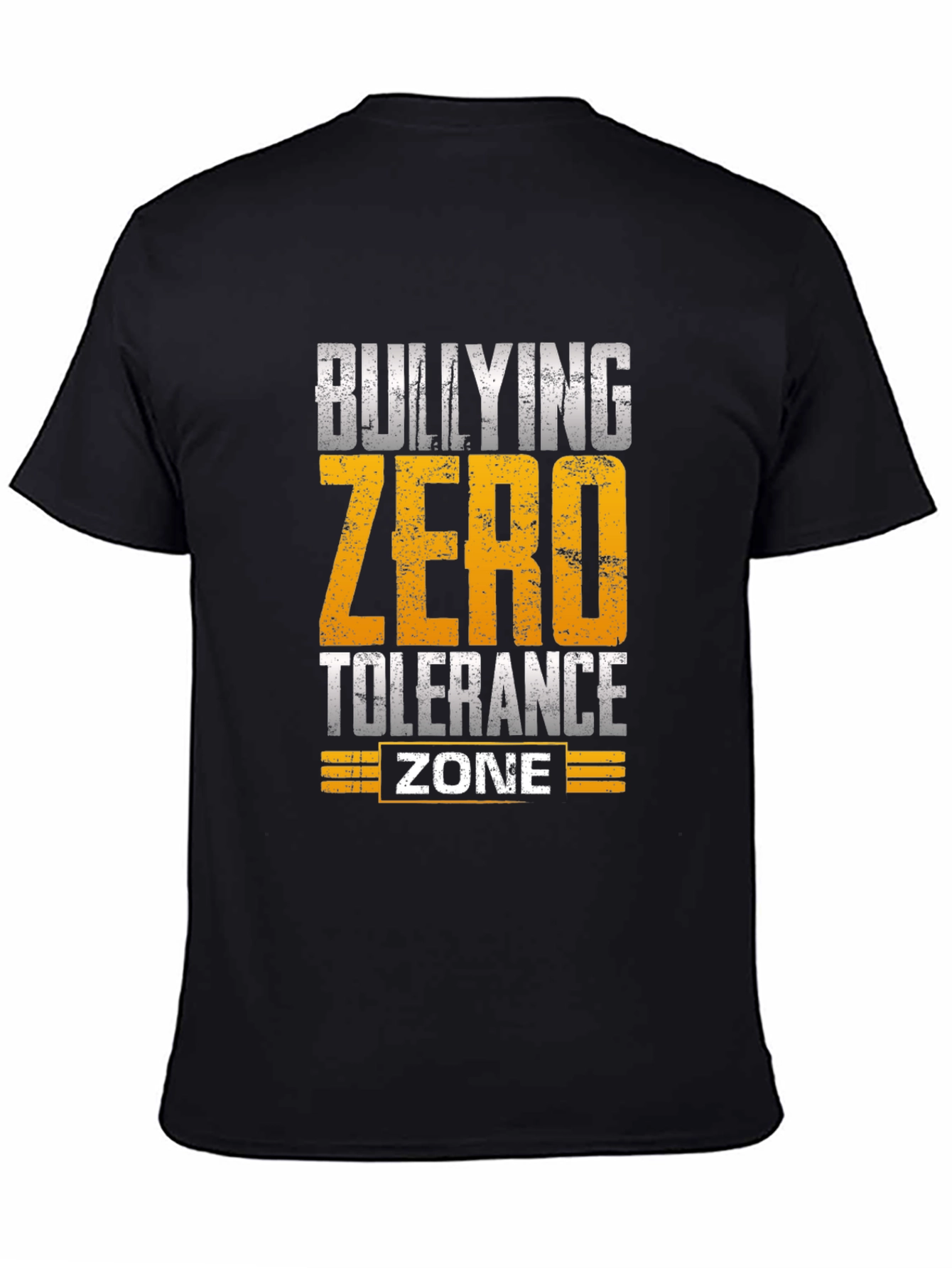 Bullying Zero Tolerance Zone Black T-Shirt