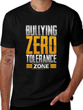 Bullying Zero Tolerance Zone Black T-Shirt