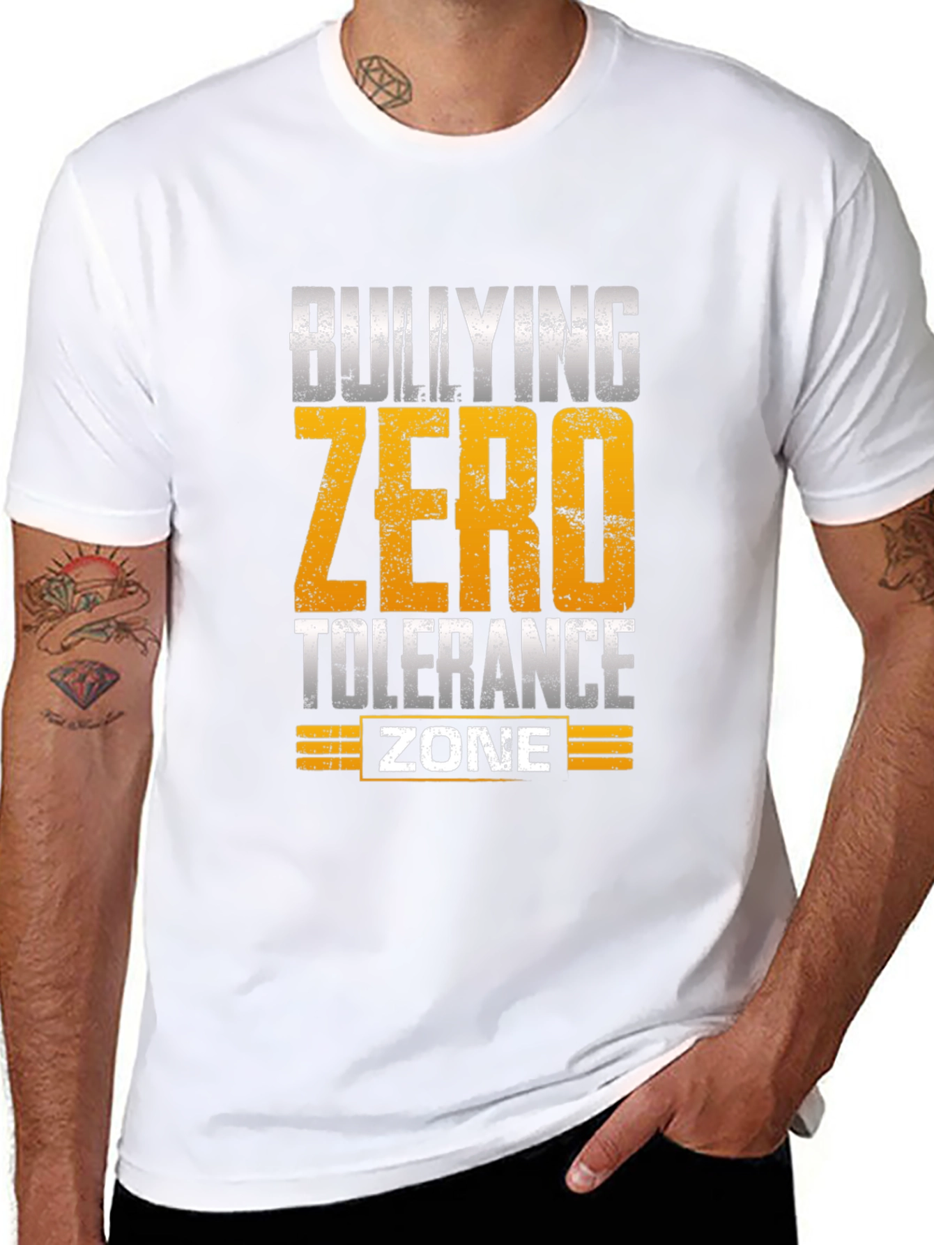 Bullying Zero Tolerance Zone Black T-Shirt