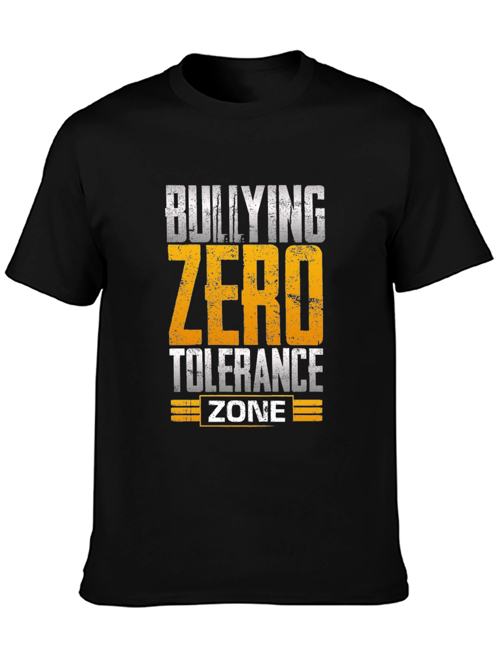 Bullying Zero Tolerance Zone Black T-Shirt
