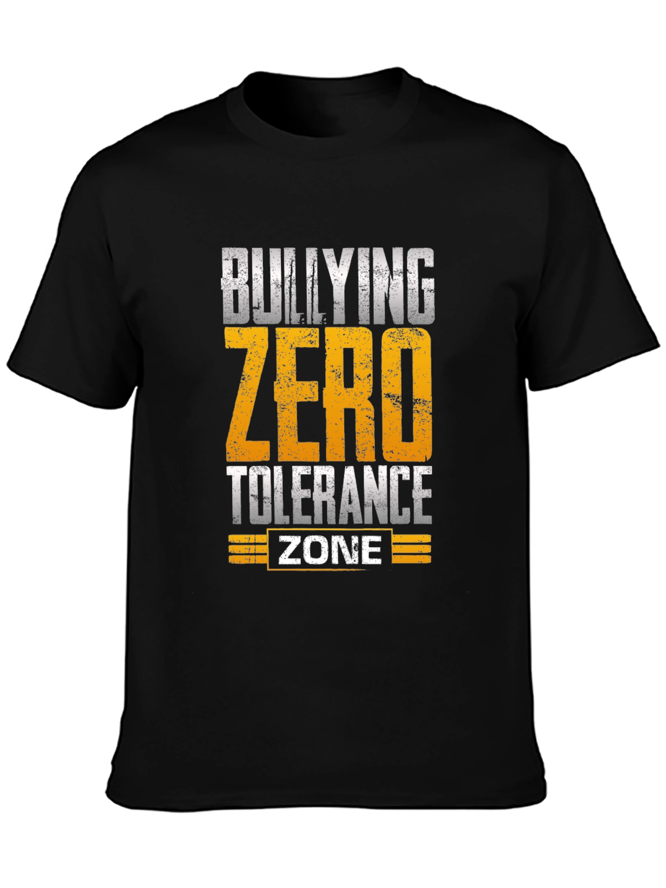 Bullying Zero Tolerance Zone Black T-Shirt
