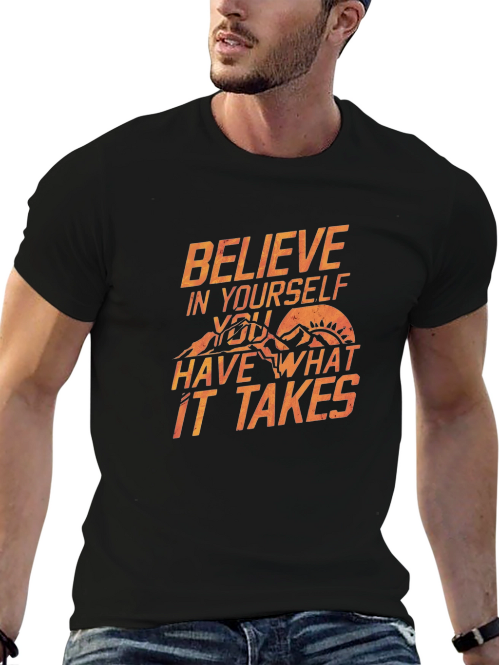 Believe T-Shirt: Inspirational Mountain Graphic Tee