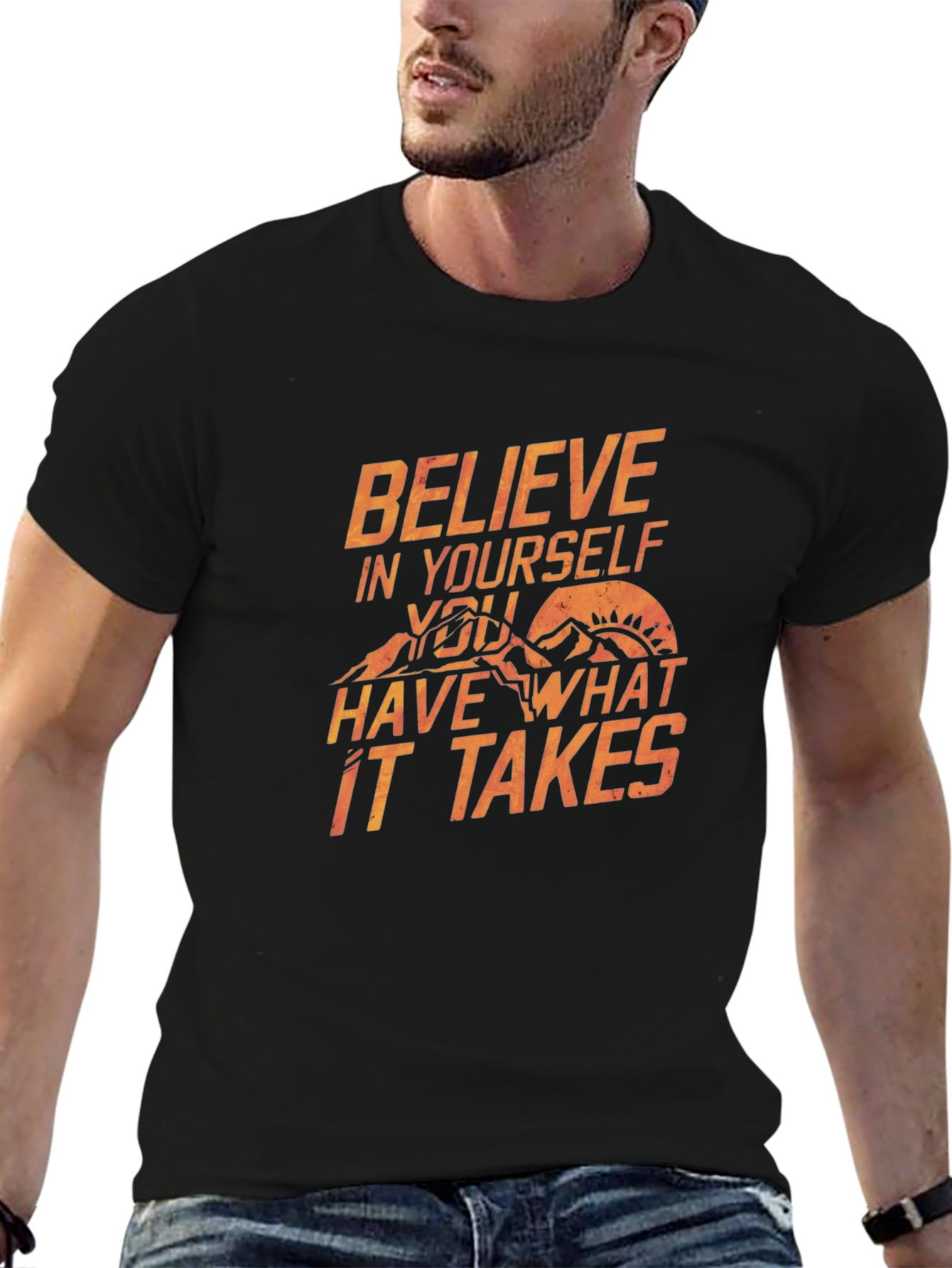Believe T-Shirt: Inspirational Mountain Graphic Tee