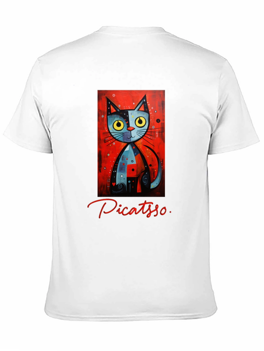 Picatso Cat Graphic T-Shirt - Artistic Novelty Tee