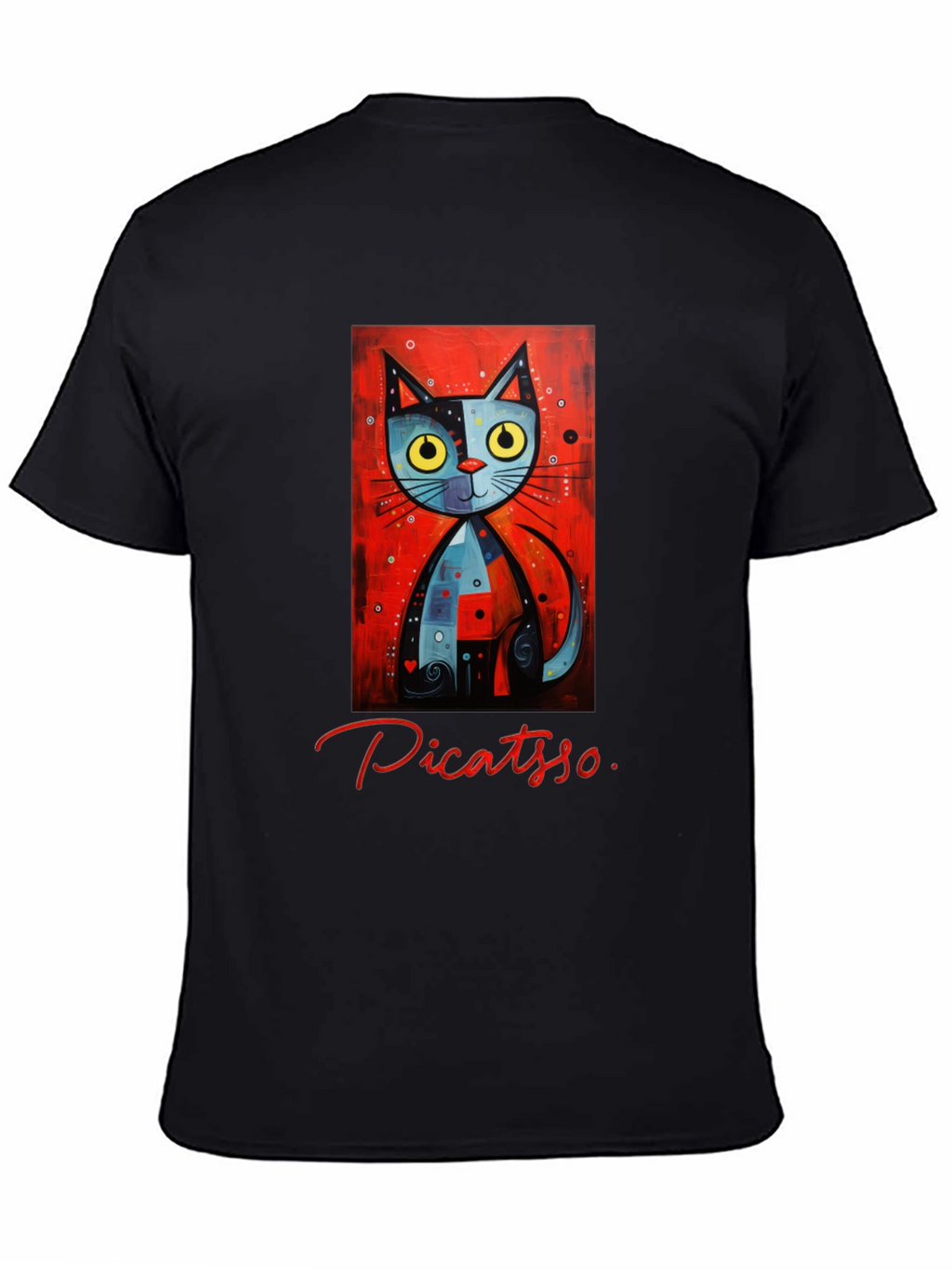 Picatso Cat Graphic T-Shirt - Artistic Novelty Tee